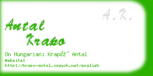 antal krapo business card